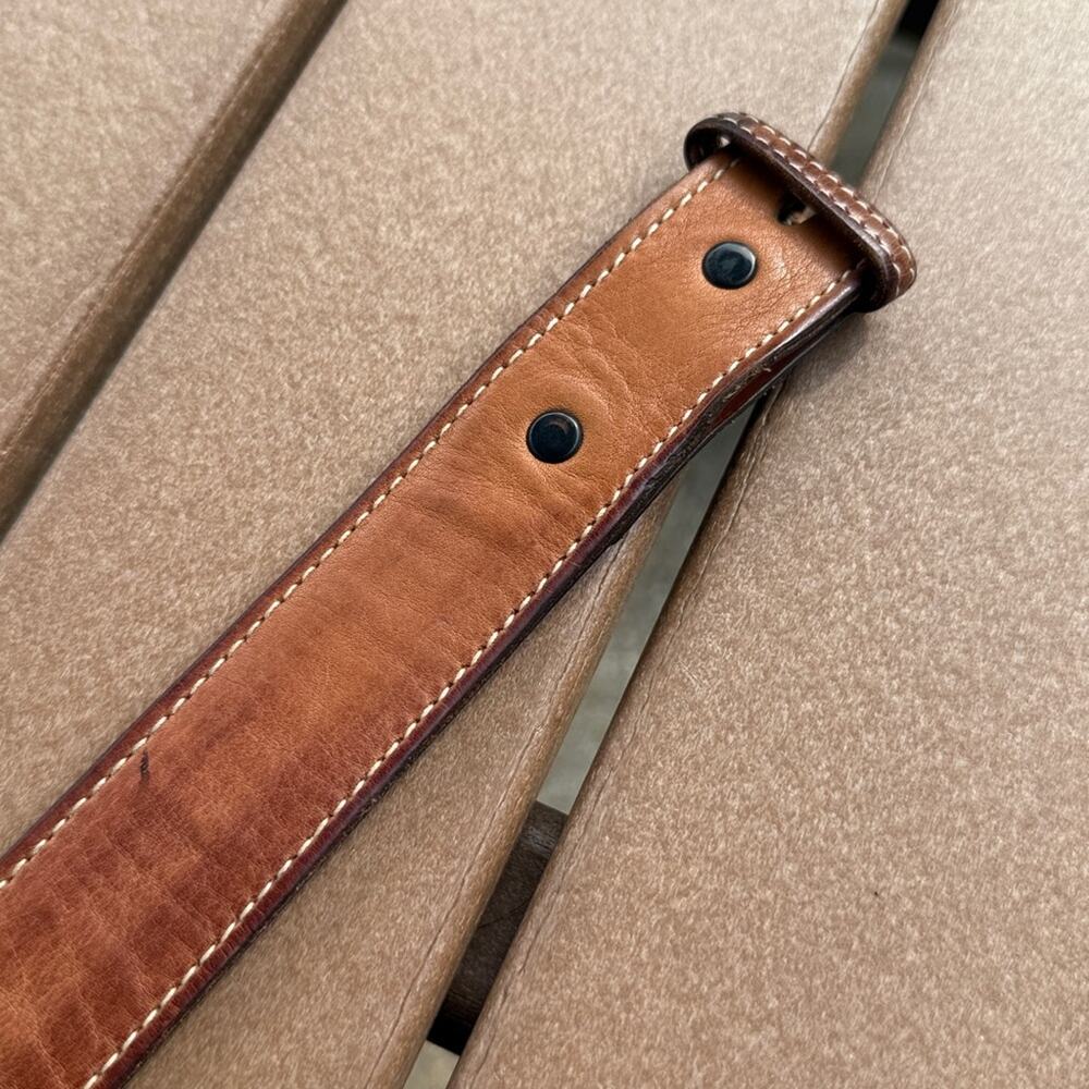 Losco Brown Leather Belt 34" - Picture 3 of 8